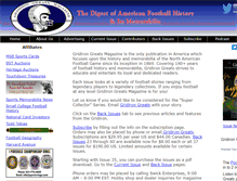 Tablet Screenshot of gridirongreatsmagazine.com